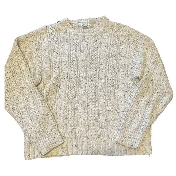 Van Hausen 417 Vintage Wool Blend Chunky Knit Fisherman Sweater Sz XL - Picture 3 of 8